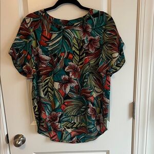 Loft Jungle Print short sleeve Blouse